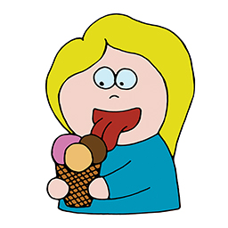 Ich esse ein Eis