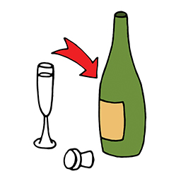 Flasche Champagner