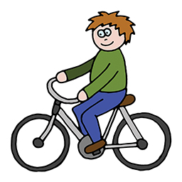 Ich fahre Fahrrad