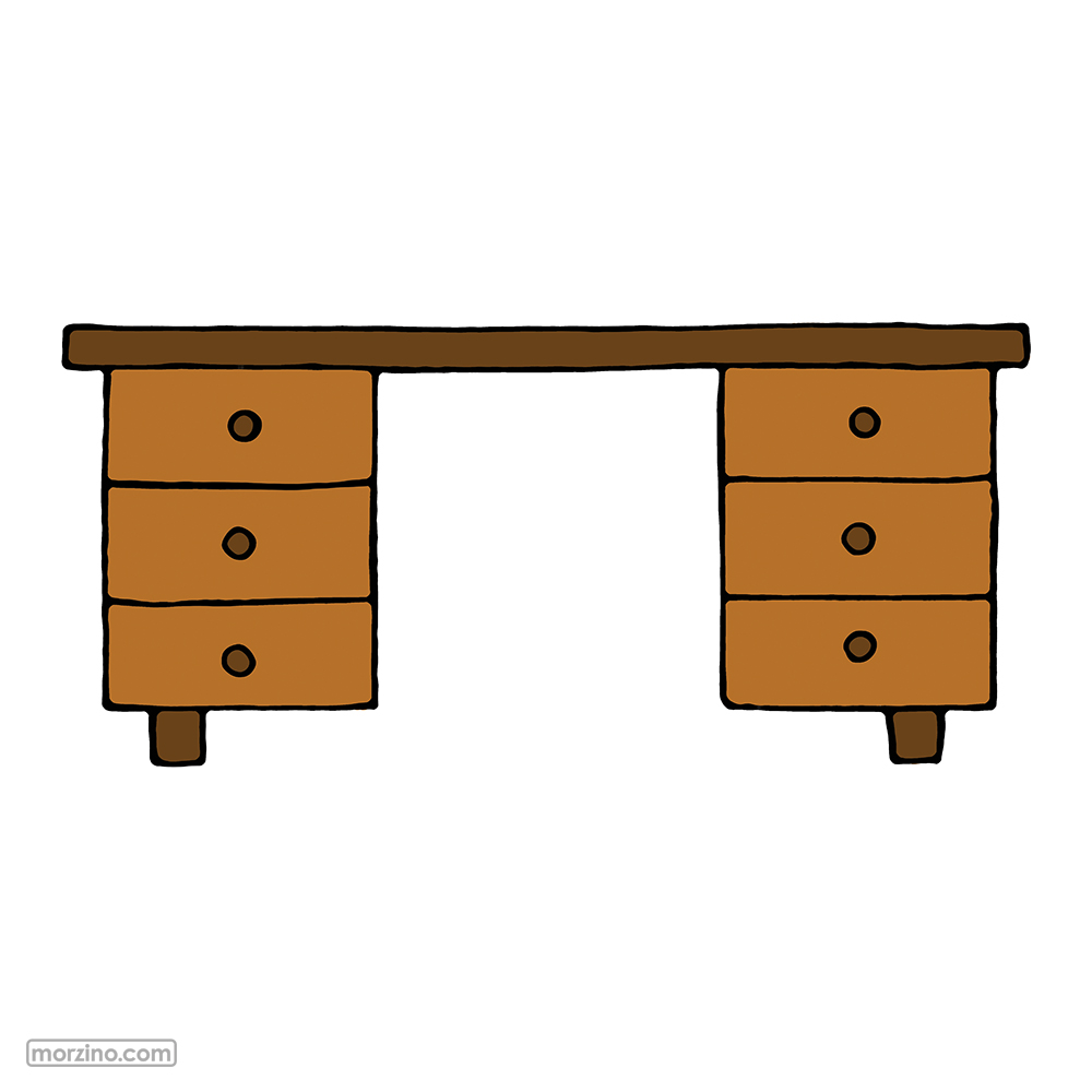 Bildwörterbuch: Schreibtisch
