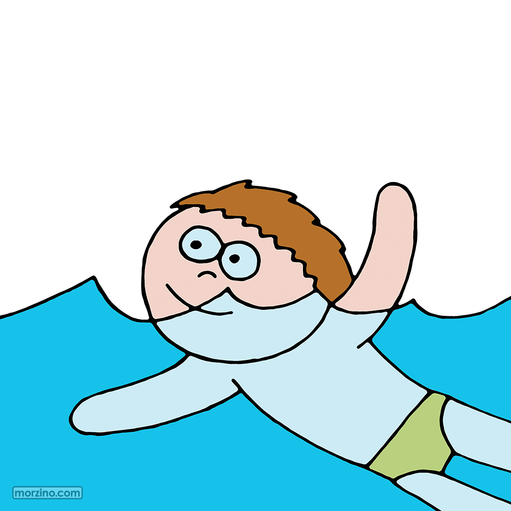 Bildwörterbuch: Ich schwimme