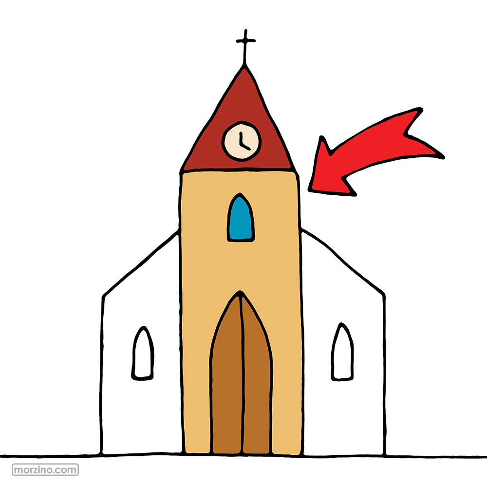 Bildwörterbuch: Kirchturm