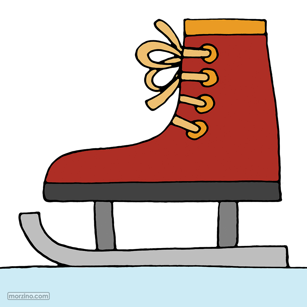 Bildwörterbuch: Schlittschuh