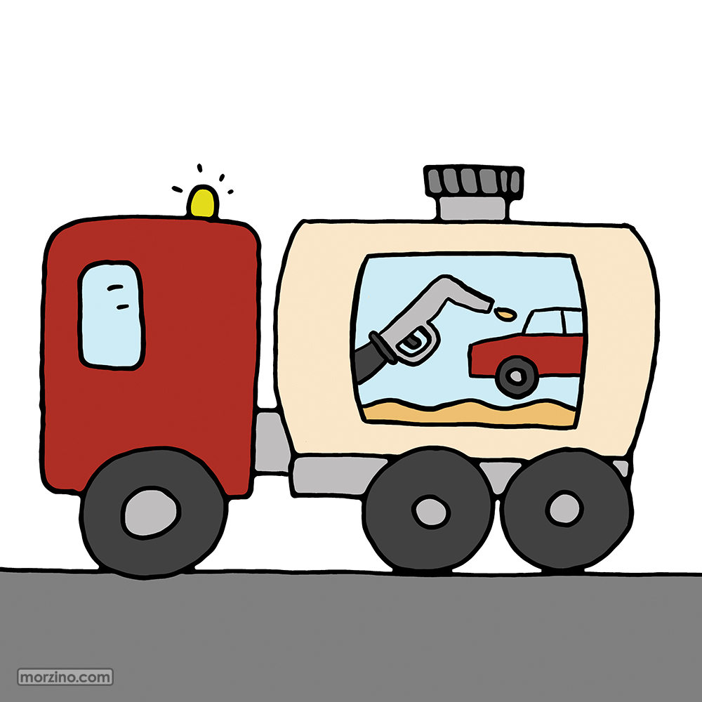 Bildwörterbuch: Öltankwagen