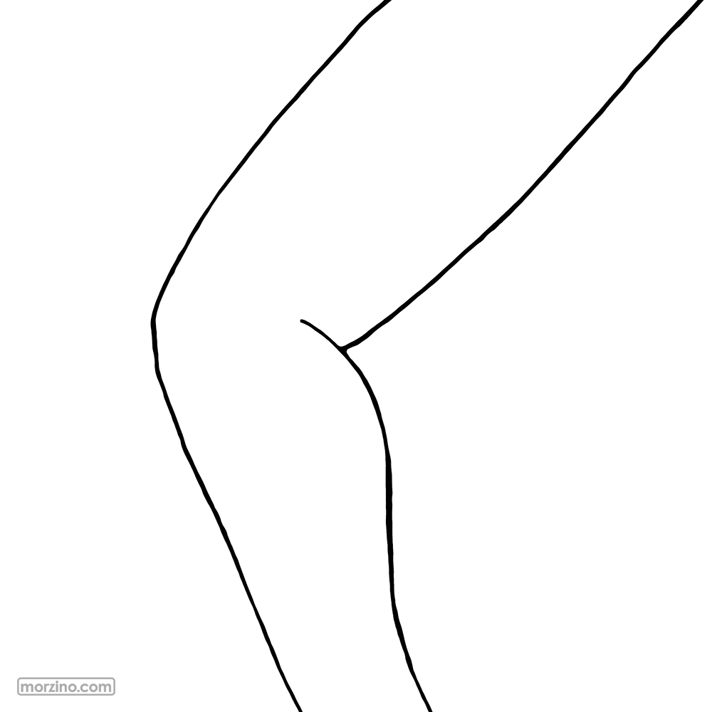 Ausmalbild: Bein