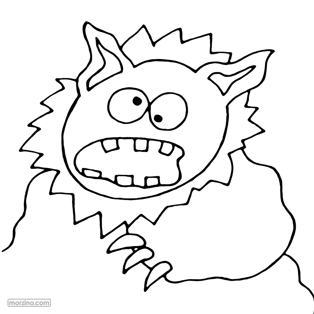 Ausmalbild: Monster