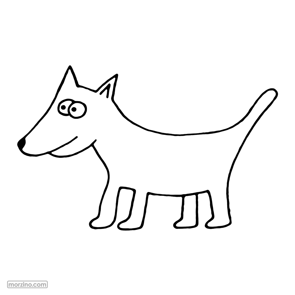 Ausmalbild: Hund