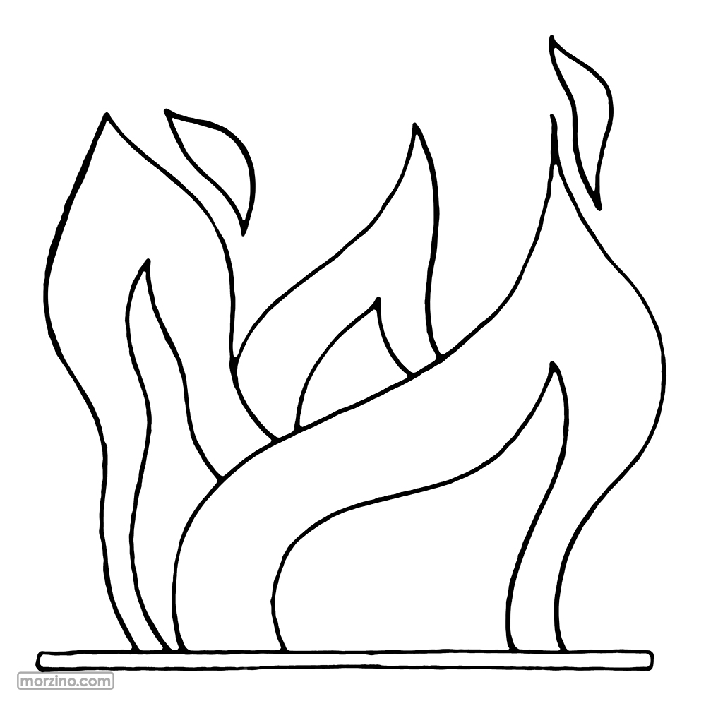 Ausmalbild: Feuer