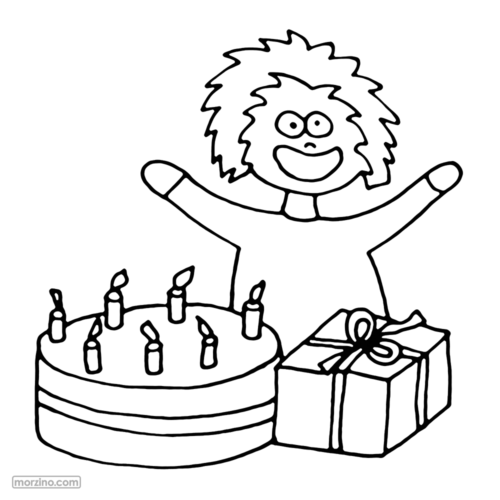 Ausmalbild: Geschenk