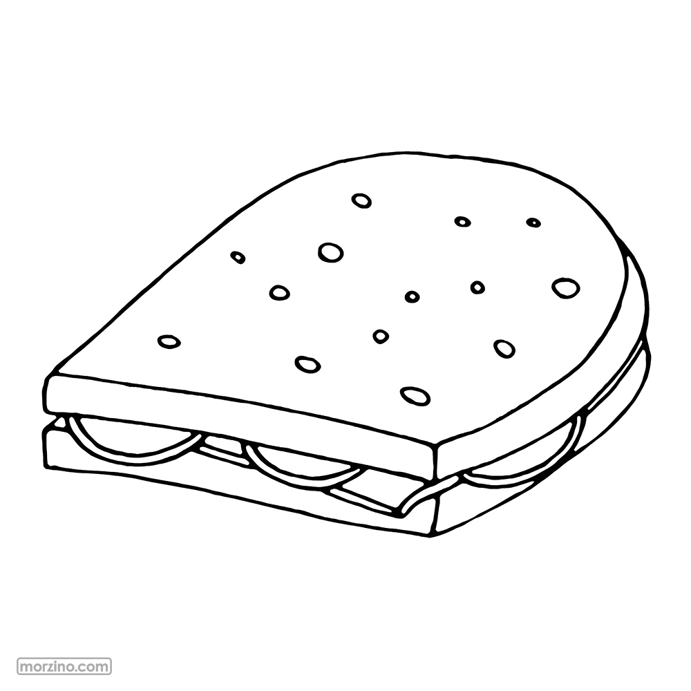 Ausmalbild: Butterbrot