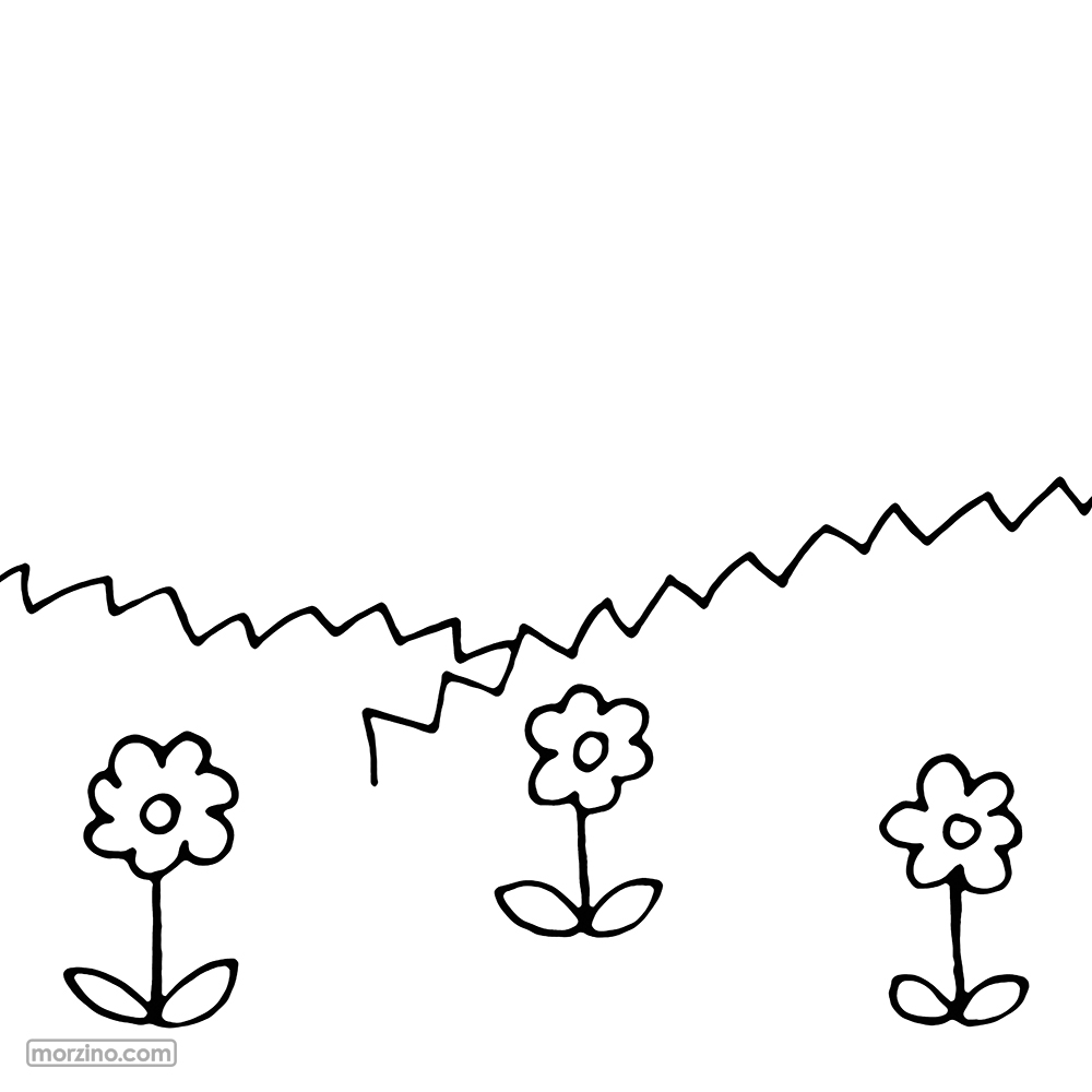 Ausmalbild: Wiese