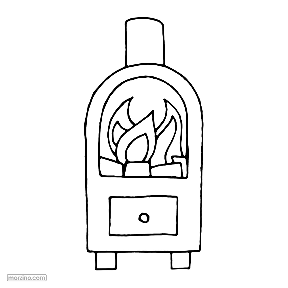 Ausmalbild: Feuer