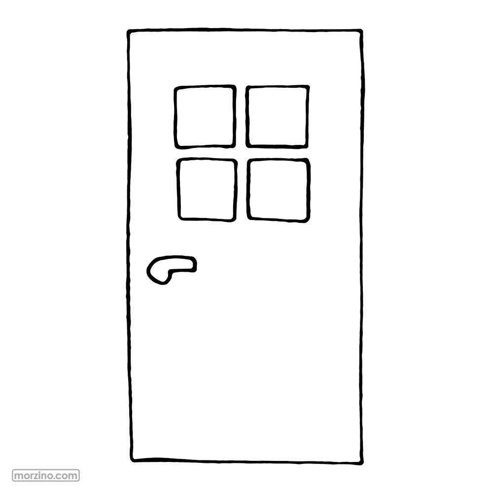 Ausmalbild: Tür
