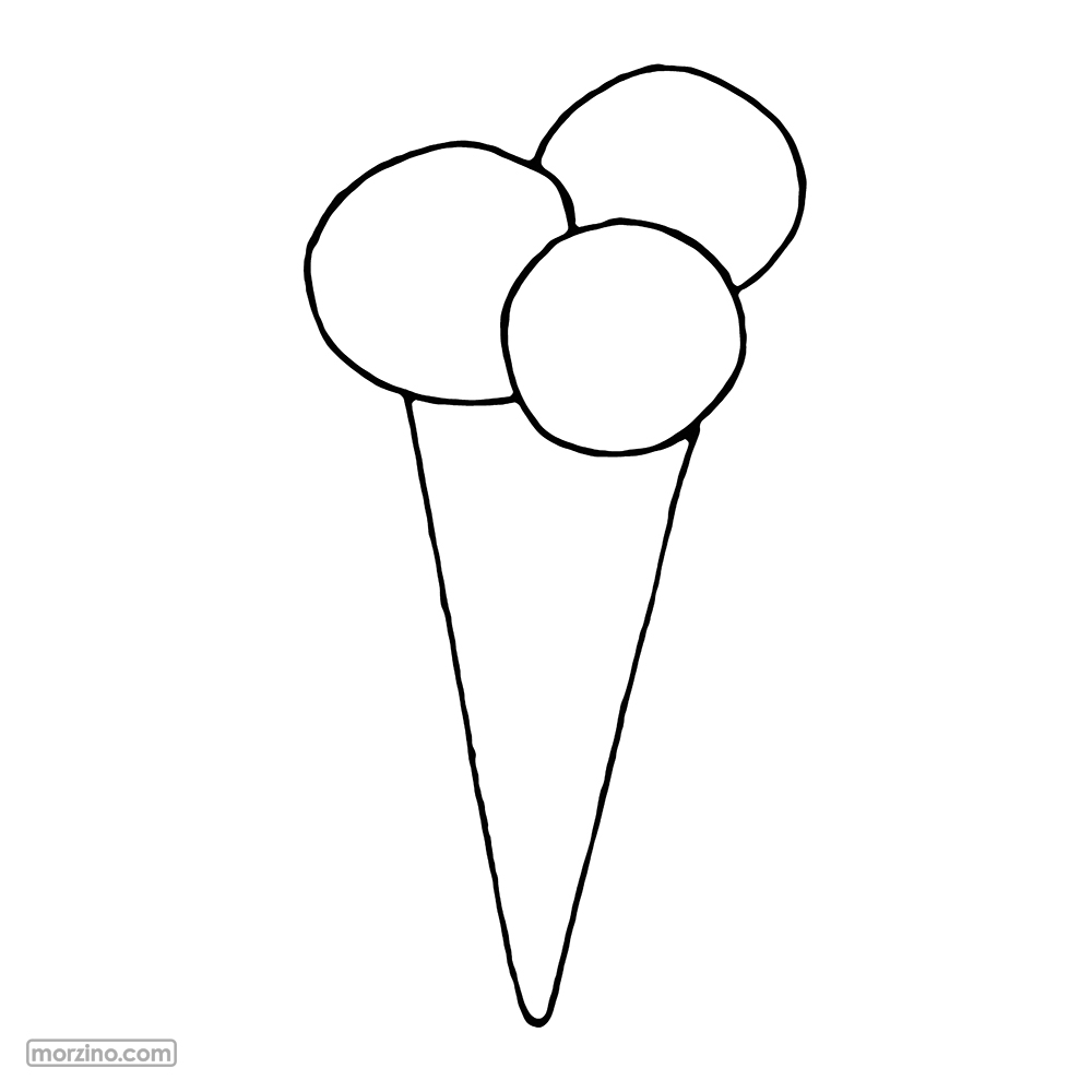 Ausmalbild: Eiskugel