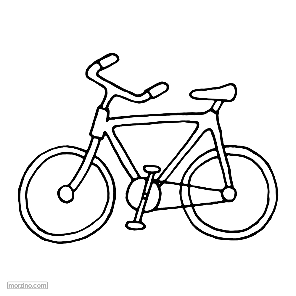 Ausmalbild: Fahrrad