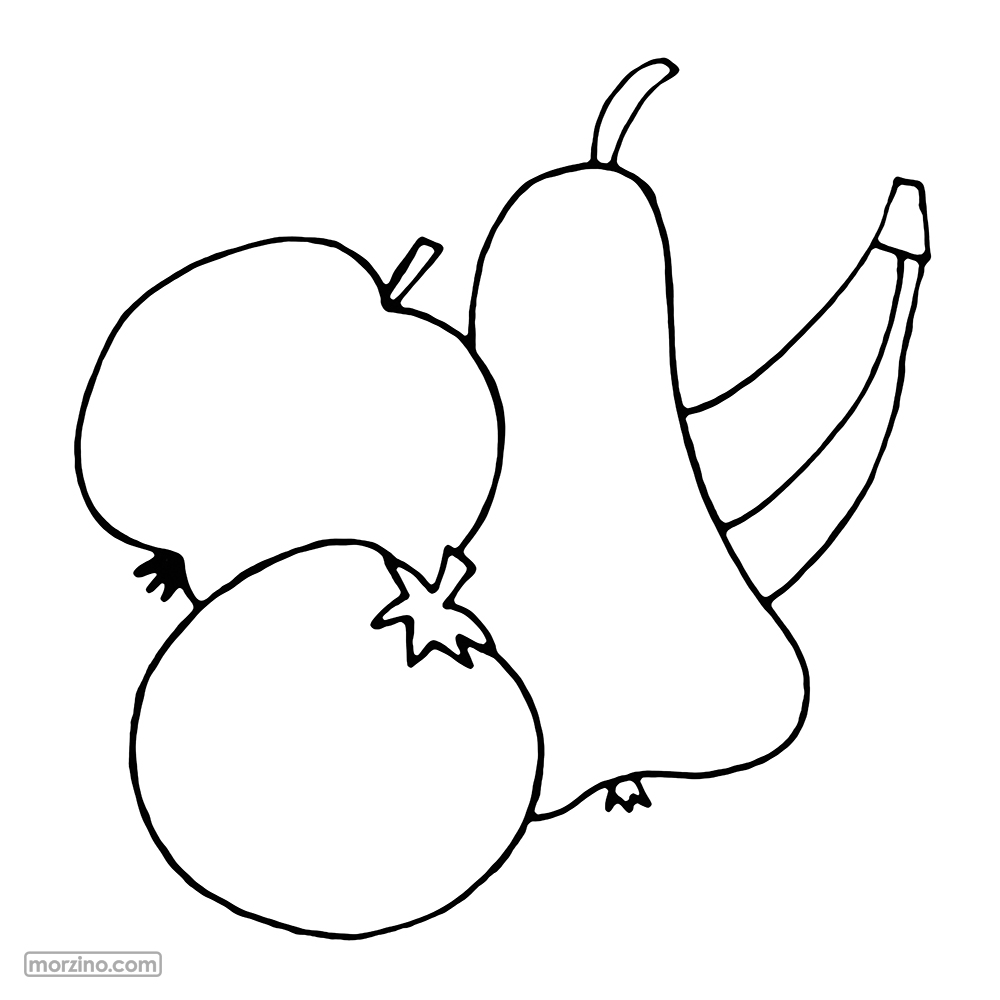 Ausmalbild: Obst