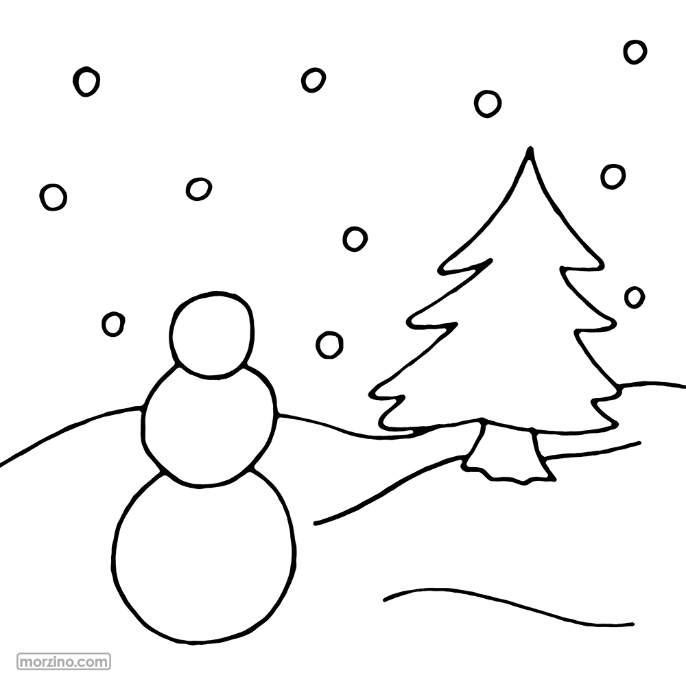 Ausmalbild: Winter