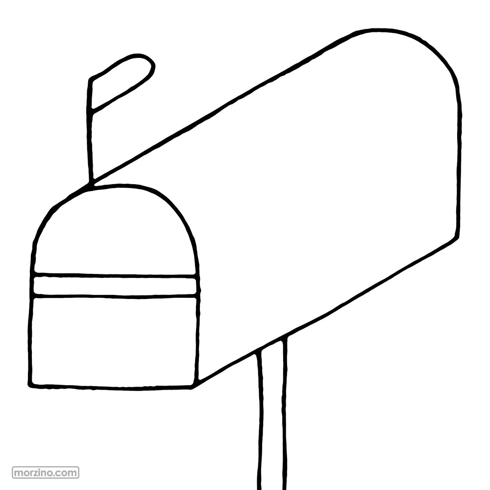 Ausmalbild: Briefkasten