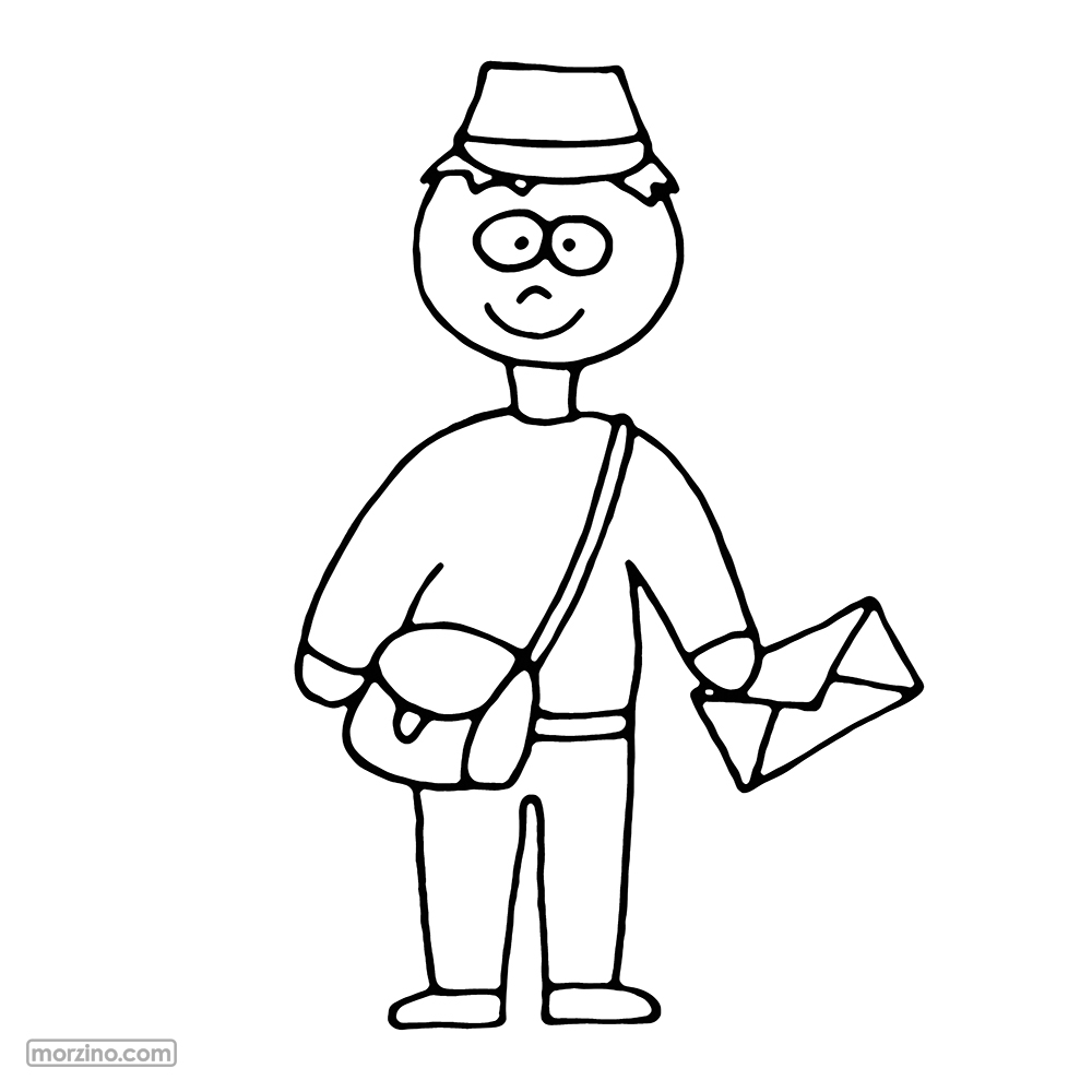 Ausmalbild: Brief