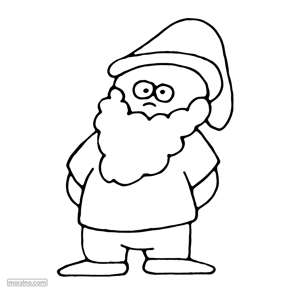 Ausmalbild: Weihnachtsmann