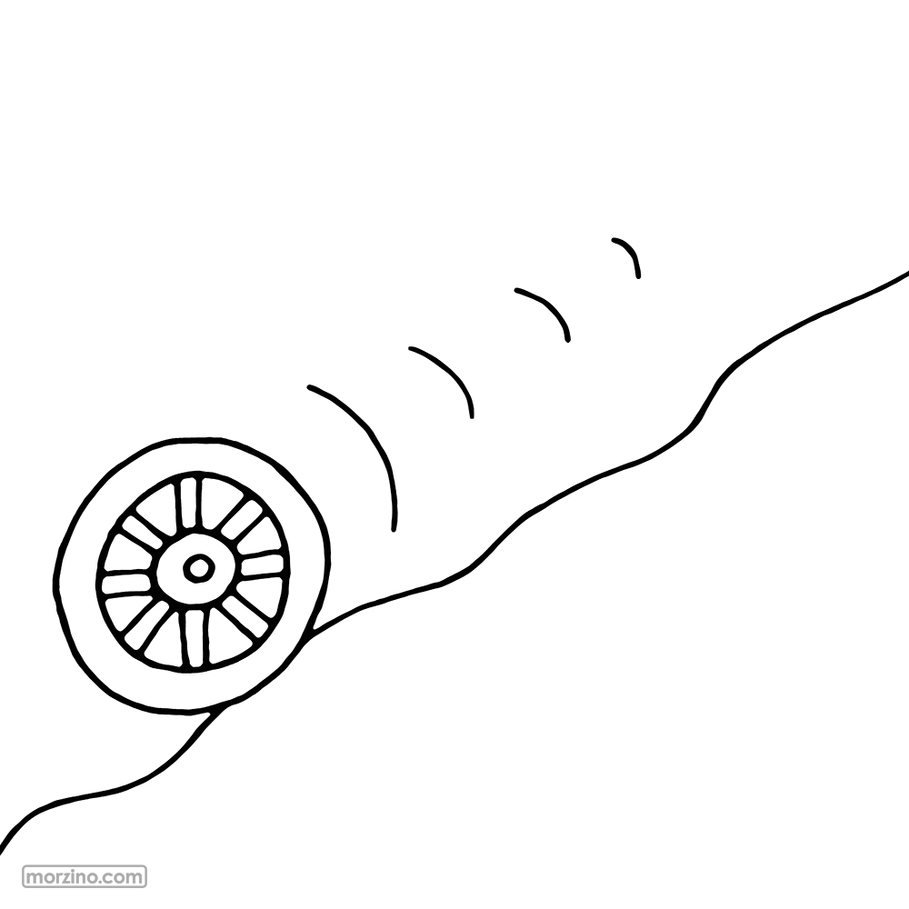 Ausmalbild: Runterrollen