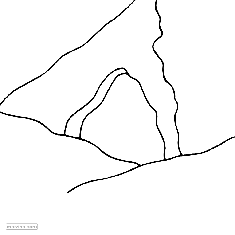 Ausmalbild: Höhle