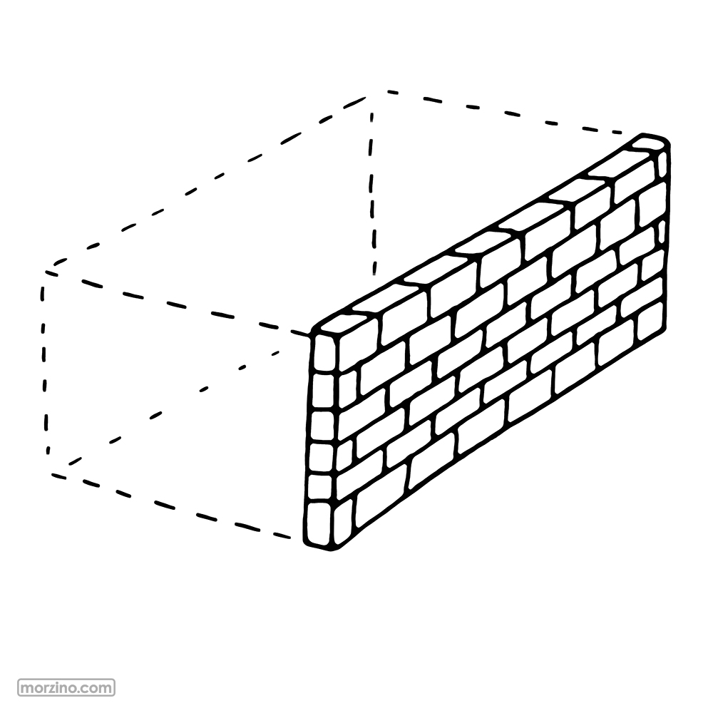 Ausmalbild: Mauer
