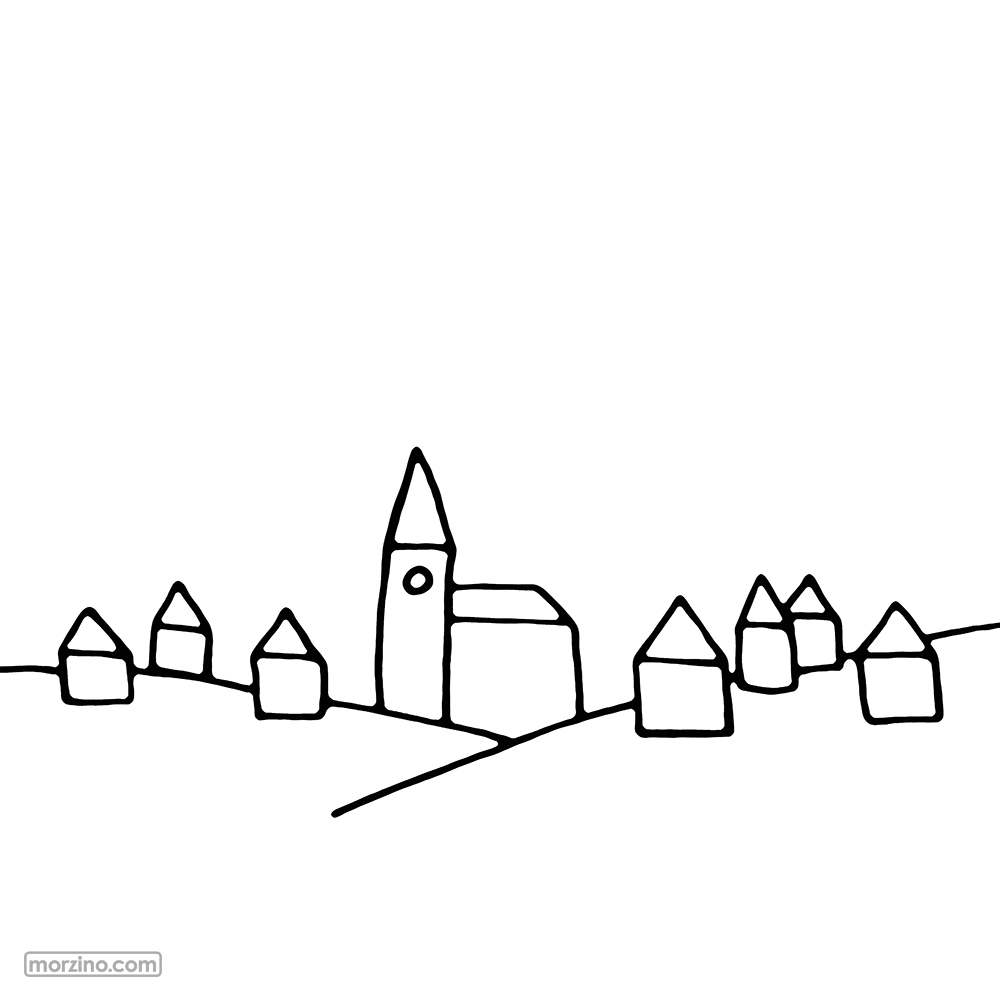 Ausmalbild: Kirche