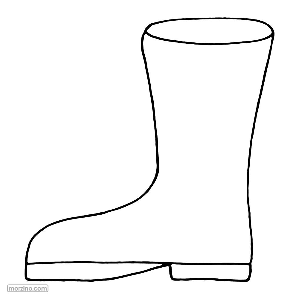 Ausmalbild: Stiefel