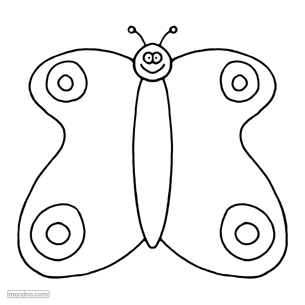Ausmalbild: Schmetterling