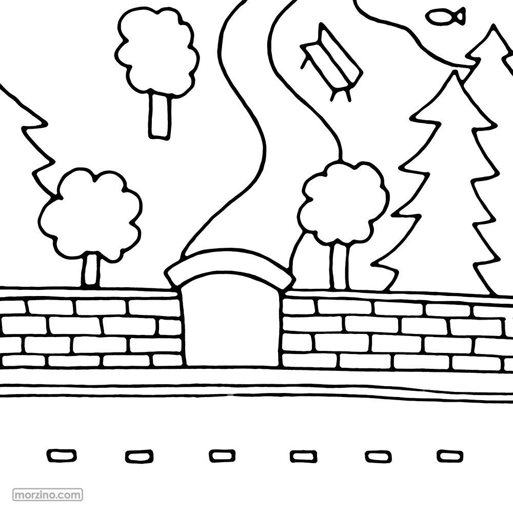 Ausmalbild: Park