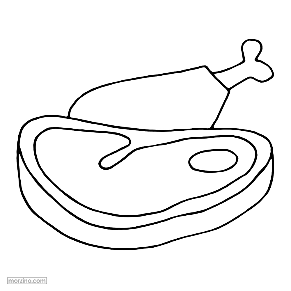 Ausmalbild: Fleisch