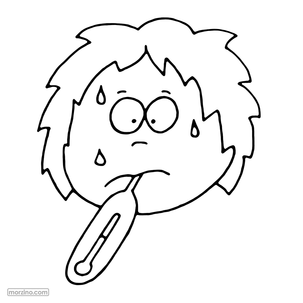 Ausmalbild: Thermometer