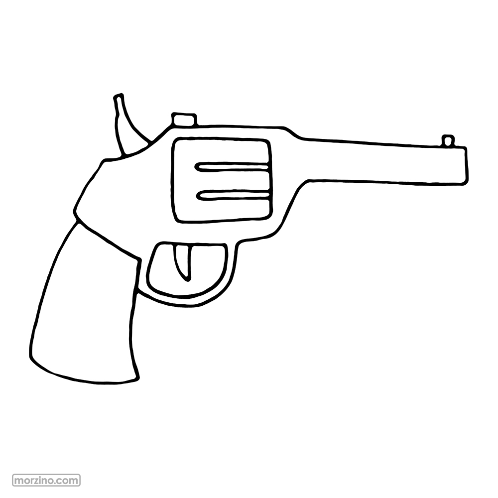 Ausmalbild: Revolver