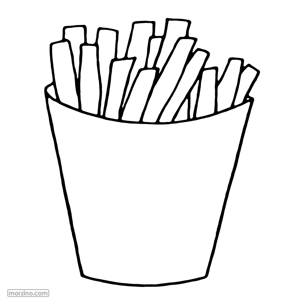 Ausmalbild: Pommes
