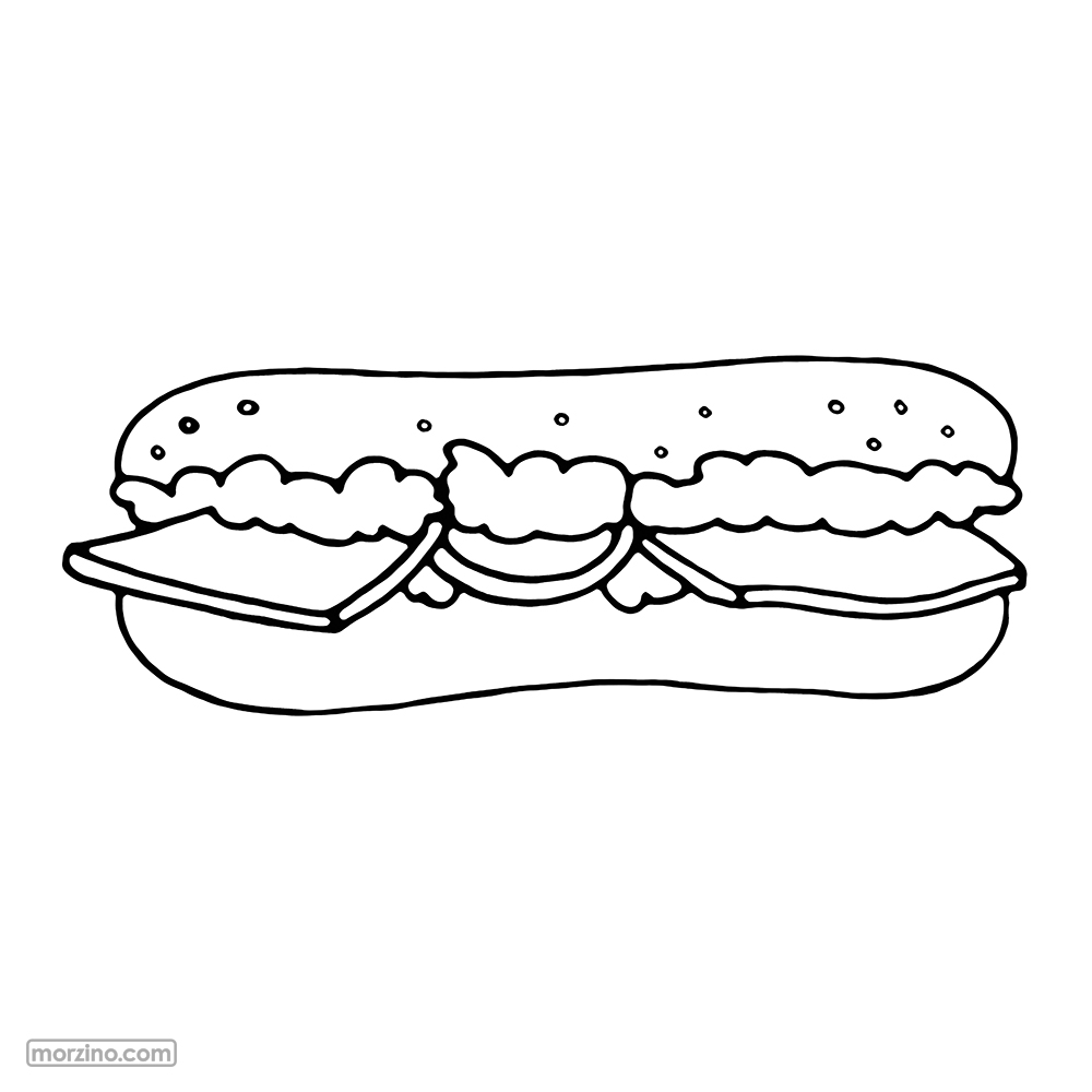 Ausmalbild: Brötchen