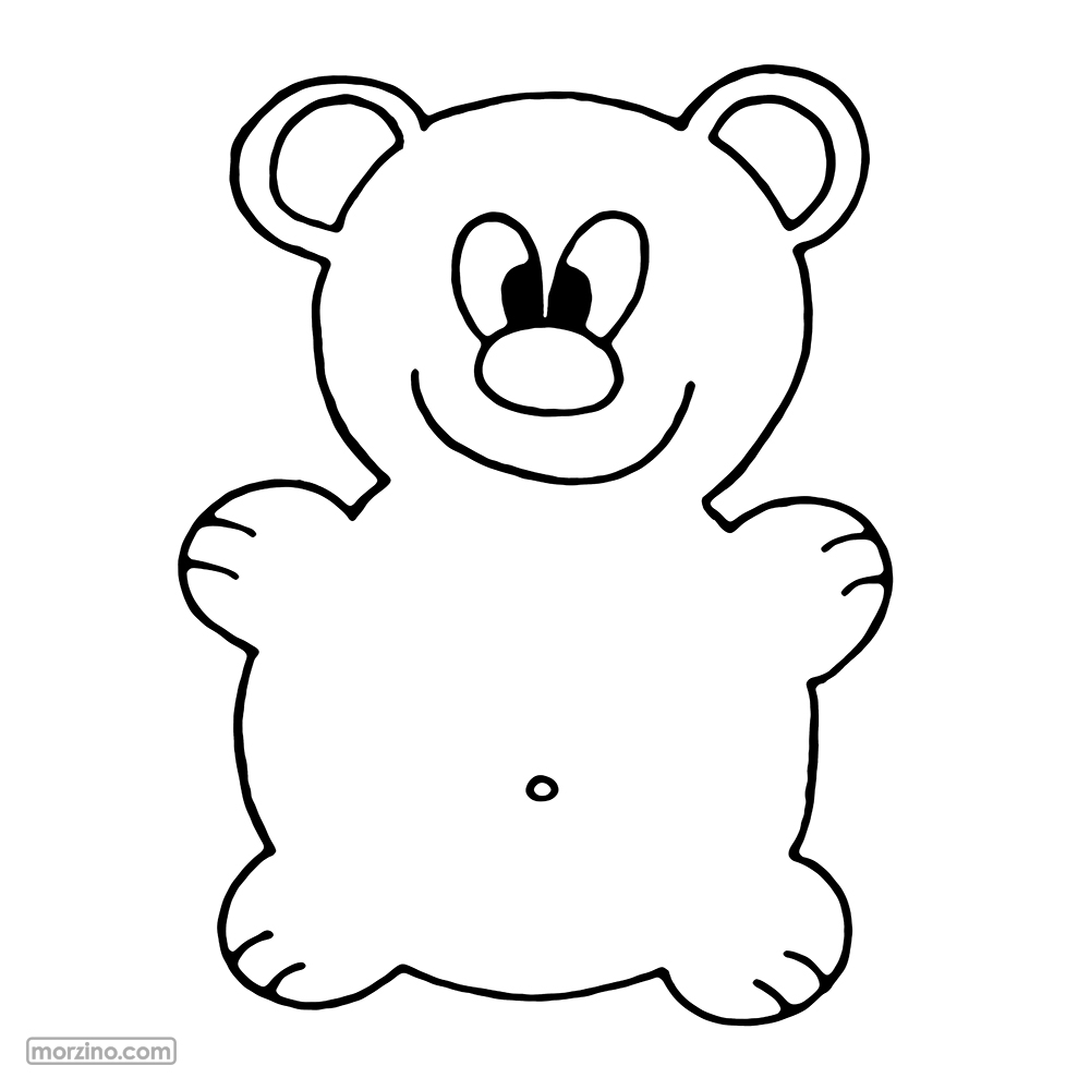 Ausmalbild: Teddybär