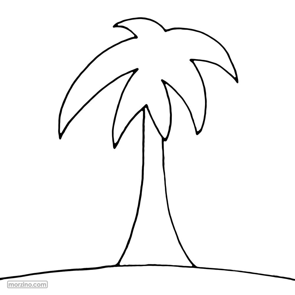 Ausmalbild: Palme