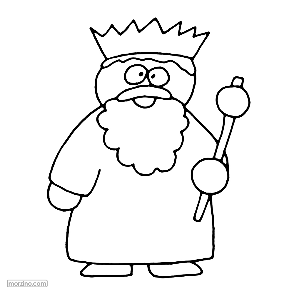 Ausmalbild: König