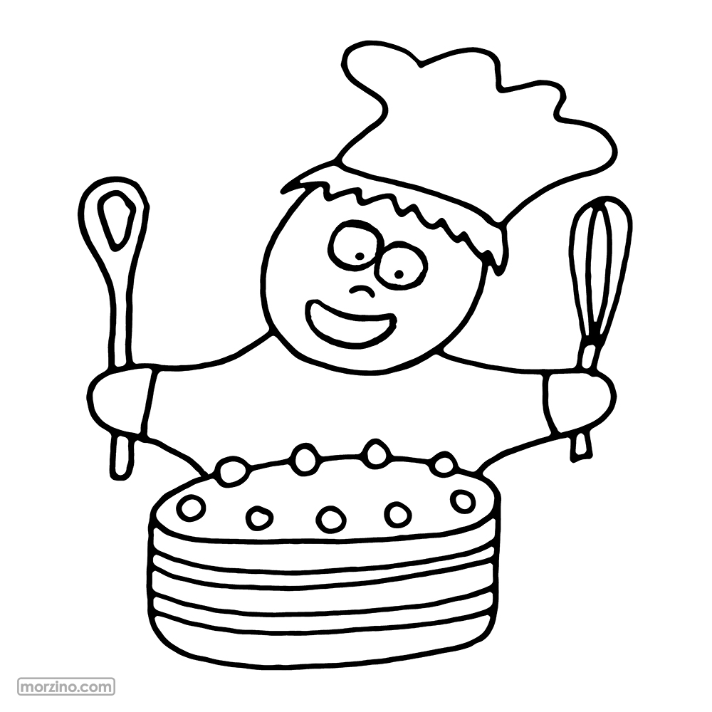 Ausmalbild: Kuchen