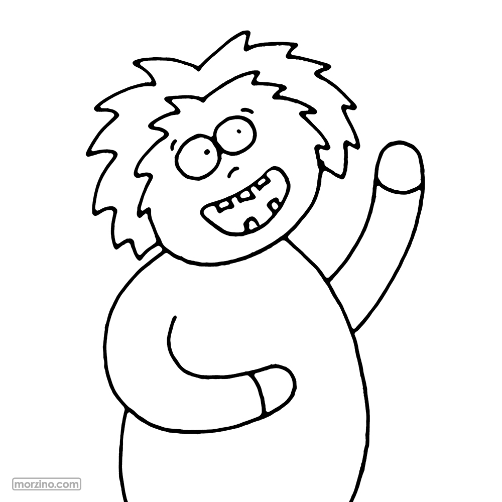Ausmalbild: Ich lache