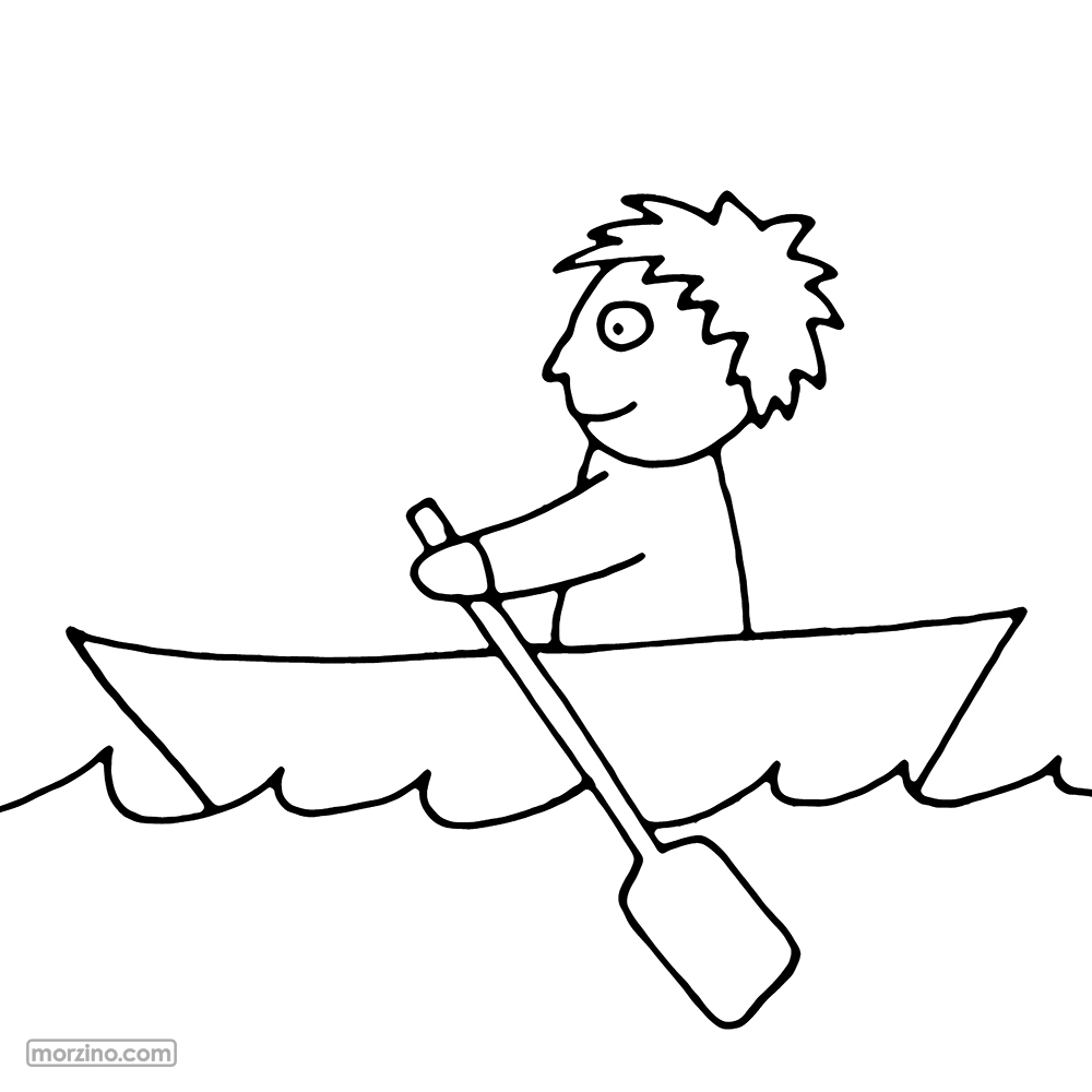 Ausmalbild: Boot