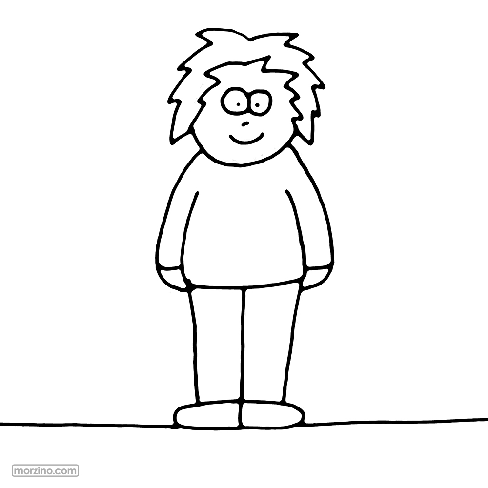 Ausmalbild: Ich stehe