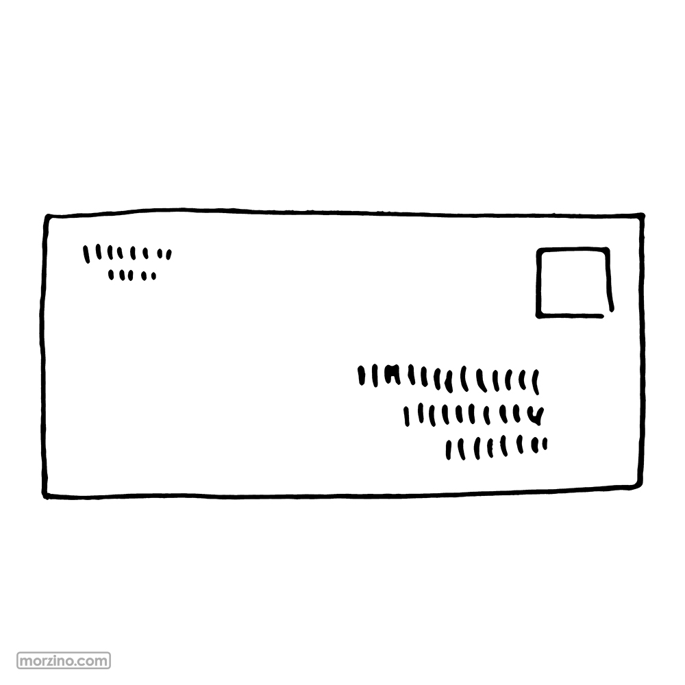 Ausmalbild: Brief