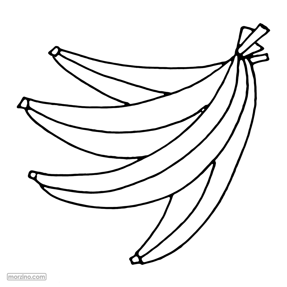 Ausmalbild: Banane