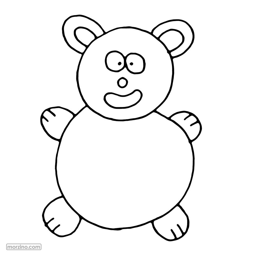 Ausmalbild: Teddybär