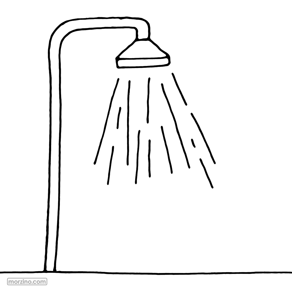 Ausmalbild: Dusche