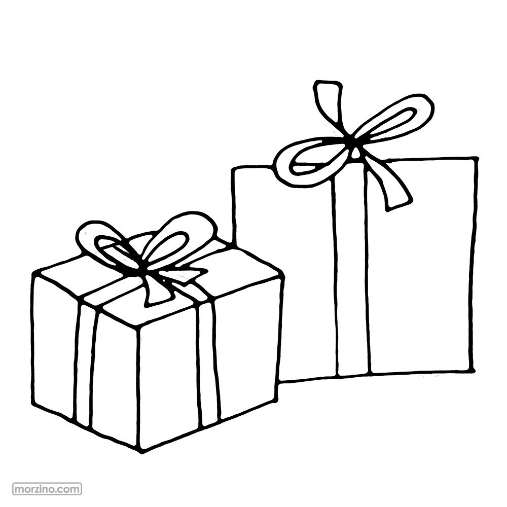 Ausmalbild: Geschenk