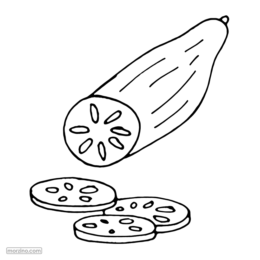 Ausmalbild: Gurke
