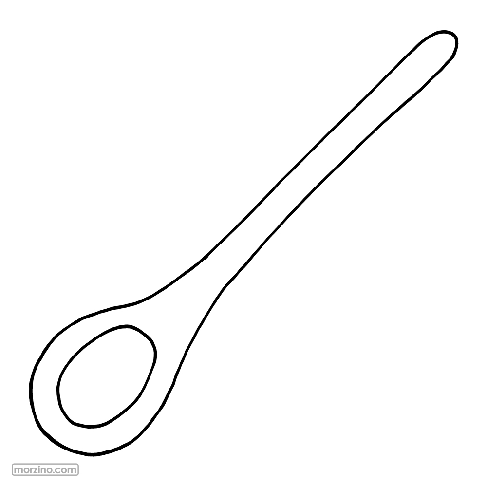 Ausmalbild: Kochlöffel